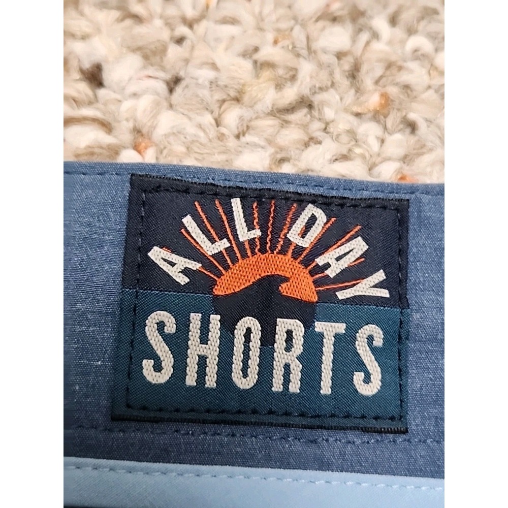 Faherty All Day Shorts Mens 38‎ Zip Button Drawstring 9" Blue 40x9 Measured - Picture 3 of 16